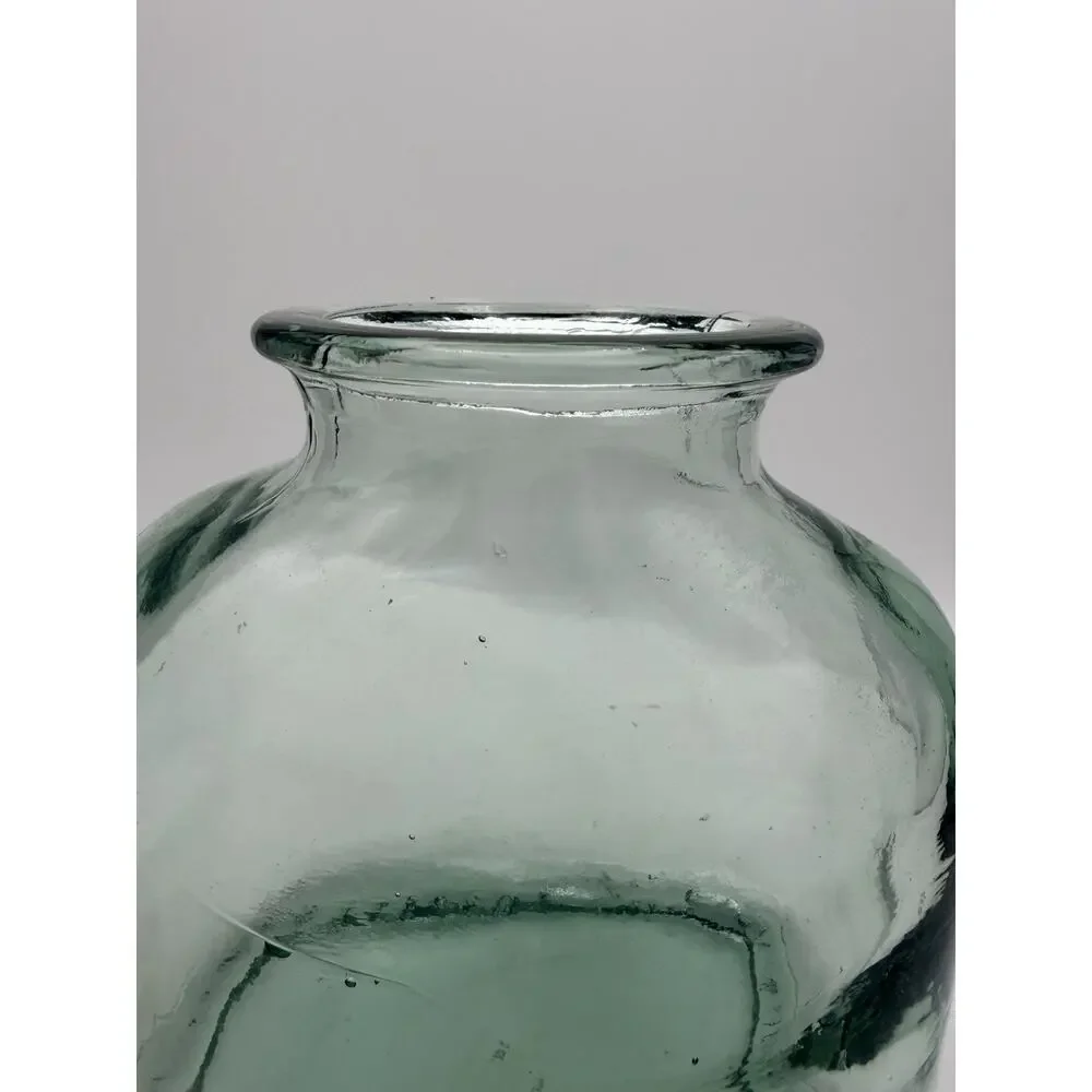 Clear Green Glass Jar with Cork Stopper
